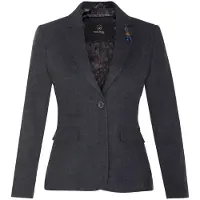 TruClothing Damen-Blazer aus Tweed im 1920er-Jahre-Stil mit Fischgrätenmuster in Marineblau