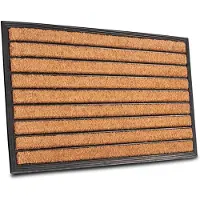 NYVI Fußmatte Kokos - 45x75 cm Rechteckig - Streifen Horizontal