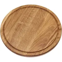 Kadax Käse-Pizza-Schneidebrett aus Eiche, rund, 40 cm