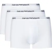 Emporio Armani für Herren. EM000259_AF14132 Set 3 Boxershorts aus elastischem Baumwoll-Strick Essential weiß (XXL), Heimtextilien, Baumwolle