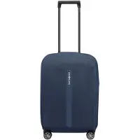 Samsonite TA Revolution - Faltbare Schutzhülle für Koffer Größe S, Kofferhülle passend für 55 cm, Reisekoffer Schutz, mit reflektierendem Detail, Blau (Midnight Blue)