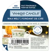 Yankee candle London Christmas Tea, rund, weiß, Duftnote: Zimt, Pfeffer, Vetiver, Brenndauer: 8 Stunden, Durchmesser: 56 mm