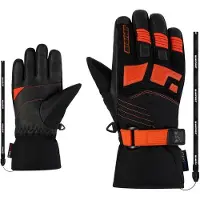 Ziener Handschuhe Lukian Z AS Junior Kinder Black / Orange-10 jahre