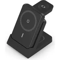 Aisens ASCH-15W4WC064-BK, Drinnen, USB, Kabelloses Aufladen, Schwarz