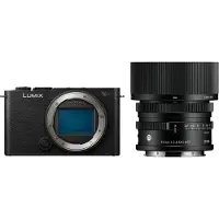 Panasonic Lumix S9 Gehäuse Tiefschwarz + Sigma 45mm f/2.8 DG Contemporary L-Mount - schwarz