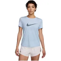 Nike One Swoosh Dri-FIT kurzarm Laufshirt Damen 423 - blue tint XS