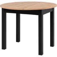 Die Möbelfundgrube Esstisch rund ausziehbar 100 - 140 cm Artisan Eiche - COBURG
