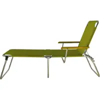 Jan Kurtz Amigo 40+ Dreibeinliege mit Armlehnen Aluminium/Esche/Kunstoffgewebe