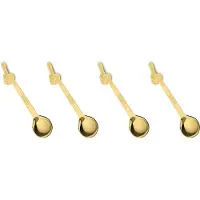 Bialetti Löffel 4 Stück, Goldfarbig, Materialtyp: Kunststoff