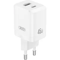 XO CE36 USB Wandladegerät 45W USB-C & USB-A, Weiß