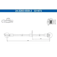 Ate Bremsschlauch 24.5265-0550.3
