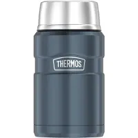 Thermos Food Container King 0,7 L Thermo Behälter Isolierbehälter Essenbehälter Farbe: Ice Grey Polished