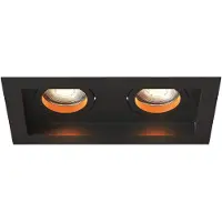 LEDVION - Einbaustrahler led Spot Black Double Rechteck, 185x100 mm, dimmbar, 3W, 2700.000, 345 Lumen, Neigungsable, Gu10 -Anpassung, Aluminium, IP20