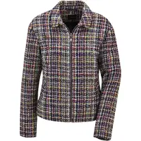 MADELEINE Jackenblazer "Tweedblazer Moderner Kurzblazer mit Zipper" Edler Multicolour-Tweed