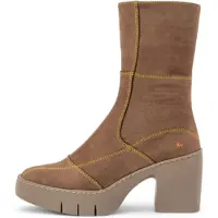 Art für Damen. 116591220003_020 Lederstiefel 1659 Sofia taupe (37), 5 bis 8 cm, Reißverschluss, Lässig