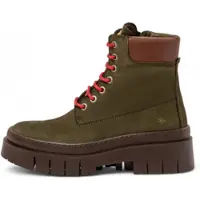 Art für Damen. 119671122003_0G3 Lederstiefeletten 1967 Amberes grün (37), 1 bis 3 cm, Reißverschluss, Lässig