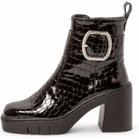 Art für Damen. 119791201003_001 Lederstiefeletten 1979 Berna schwarz (36), 5 bis 8 cm, Reißverschluss, Lässig
