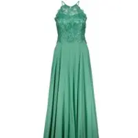 Vera Mont - Cocktailkleid mit Paillettenbesatz - Größe 40 - grün