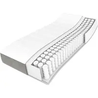 vidaXL Taschenfederkernmatratze Mittel Hellgrau 100x200x20 cm Samt