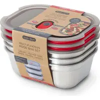 Black+blum Frischhaltebox Meal Prep Medium Grau (3er-Set)