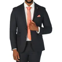 Paul Andrew Marineblauer Herrenblazer aus Wollmischung und Tweed