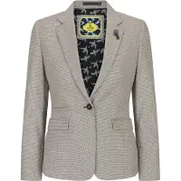 TruClothing Damen Beiger Tweed Blazer in taillierter Passform aus Wollmischung
