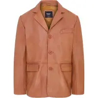 Infinity Leather Herren-Blazerjacke aus italienischem Leder mit 3 Knöpfen – Fauske