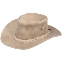 Infinity Leather Cowboy Outback Echtes Vintage Leder Aussie Bush Hat