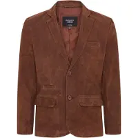 Infinity Leather Herren Schmaler italienischer Blazer aus Ziegenwildleder in Braun - Somero