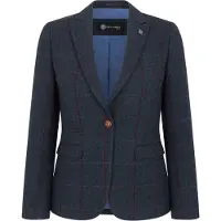 Paul Andrew Marineblauer, taillierter Tweed-Blazer für Damen