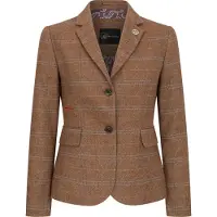 TruClothing Tailored Fit Tweed-Blazer mit Fischgrätenmuster für Damen in Oak Brown