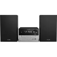 Philips TAM3205M2/77, Heim-Audio-Mikrosystem, Schwarz, Silber, 20 W, 7,62 cm, 6 Ohm, 66 - 20000 Hz