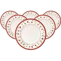 Villeroy & Boch Speiseteller "Speiseteller Toys Delight ø 26,8 cm 6er Set weiß" Mikrowellengeeignet
