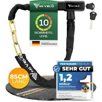 MIVELO Fahrradkette - Schlüsselschloss - 85 cm - Stahl - Schwarz