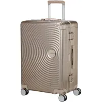 American Tourister Soundbox Alu Spinner 68 / 25 TSA Trolley Bronze taupe