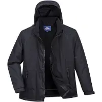 Portwest Freizeitjacke Fleece gefüttert, wasserabweisend Schwarz XXL