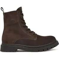 Tamaris Schnürstiefelette , Damen, Gr. 37, Textil, braun (dunkelbraun), Veloursleder, unifarben, Schuhe Schnürstiefelette, Blockabsatz, Schnürboots, Herbstschuh mit Ziernähten