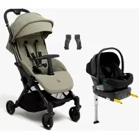 Beemoo Easy Fly Lux 4 Buggy inkl. Route i-Size Babyschale & Basis, Spring Green/Black Stone