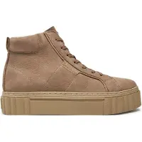 Tamaris Damen Stiefelette Hightop Sneaker Leder Reißverschluss modern 1-25227-41, Größe:37 EU, Farbe:Braun