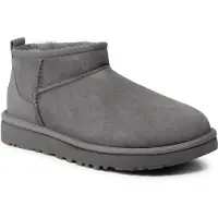 Ugg für Damen. 1116109 Klassische Ultra Mini Lederstiefeletten grau (41), Wohnung, Lässig