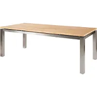 Diamond Garden Ausziehtisch LEVANTO 220/320 x 100 cm, Edelstahl / Recycled Teak