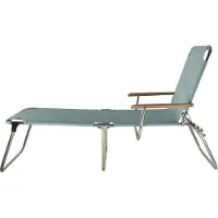 Fiam Amigo 40+ Dreibeinliege mit Armlehnen Aluminium/Esche/Kunstoffgewebe
