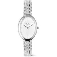 Daniel Wellington Damenuhr Juliette geflochtene Mesh weiß Sunray Silber Damen DW-DW00100884