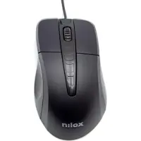 Nilox MOUSB1001, rechts, Optisch, 1000 DPI, Schwarz