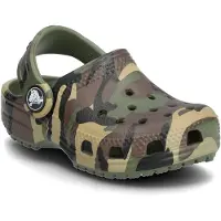 Crocs Clog Kleinkind Classic Camouflage Army Green/Multi-Schuhgröße 22 - 23
