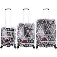 Saxoline Reisekoffer im 3er Set Cities hergestellt aus Acrylnitril-Butadien-Styrol (ABS) Bunt One Size