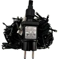 Mojawo LED Lichterkette für Außen warmweiß Kabel grün 120 LED's