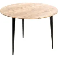 Massivart Beistelltisch Akazie massiv natur - rund - 50 x 41 cm - KALKUTTA