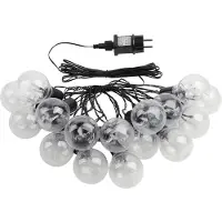 Eglo LED Lichterkette Partaj, Balkon Deko, Kette mit Glühbirnen, Kunststoff in schwarz, Kunststoff in transparent, warmweiß, IP44