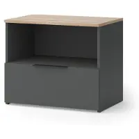 Vicco Kommode Wido Anthrazit/Sonoma 60 x 50 cm mit klappe, Model 57447